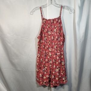 American Eagle Outfitters Size XL Floral Red Romper